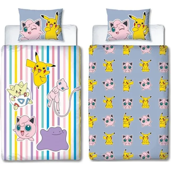 Комплект чехлов для одеяла Pokémon 25 x 4 x 30 cm Разноцветный 140 кровать 2 Предметы