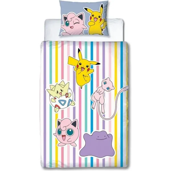 Комплект чехлов для одеяла Pokémon 25 x 4 x 30 cm Разноцветный 140 кровать 2 Предметы