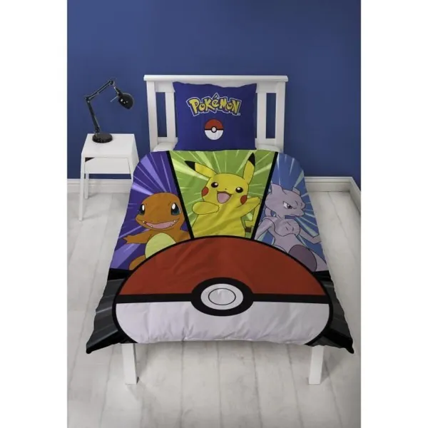 Duvet cover set Pokémon Yellow White Red Double 2 Pieces