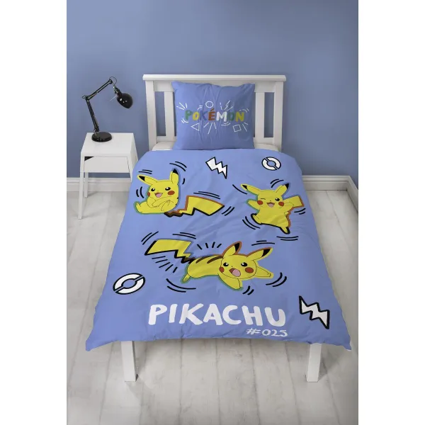 Pussilakanasetti Pokémon Sininen 2 Kappaletta
