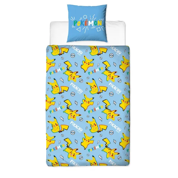 Antklodės užvalkalų rinkinys Pokémon Mėlyna 2 Dalys