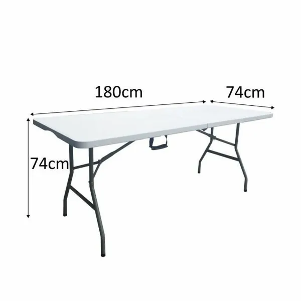 Sulankstomas stalas Metalinis Plastmasinis 180 x 75 x 74 cm