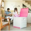 Kirstu Plastiken 60 x 61 x 53 cm Beige Fuksia Muovinen