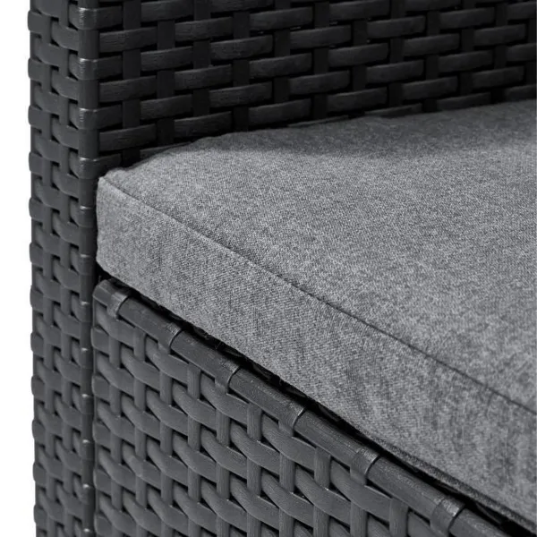 Sodo sofa Allibert by KETER San Remo sintetinis rotangas Tamsiai pilka PP (65 x 63 x 74 cm)