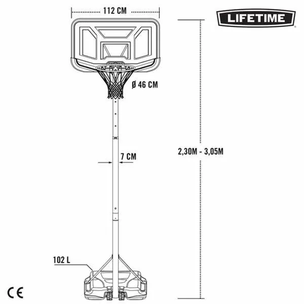 Basketbola Grozs Lifetime
