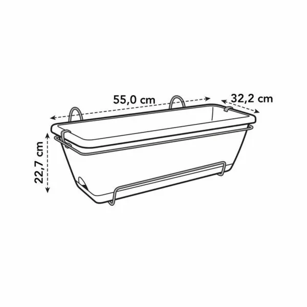 Pušķi Elho 542305541000 Brūns Pelēkbrūns polipropilēns Plastmasa Taisnstūra 33,5 x 54,5 x 23 cm