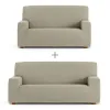 Sofa cover set Eysa TROYA Light brown 70 x 110 x 210 cm 2 Pieces