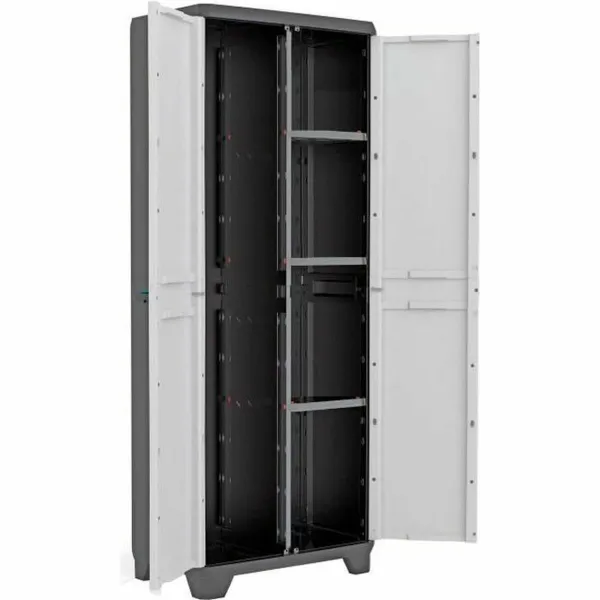 Lentyna KIS 9726000 0616 02 Juoda / Pilka Derva Plastmasinis 68 x 39 x 173 cm