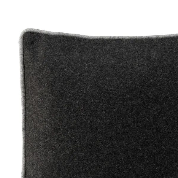 Cushion cover HappyFriday HF Living Piping Felt Black 50 x 50 cm