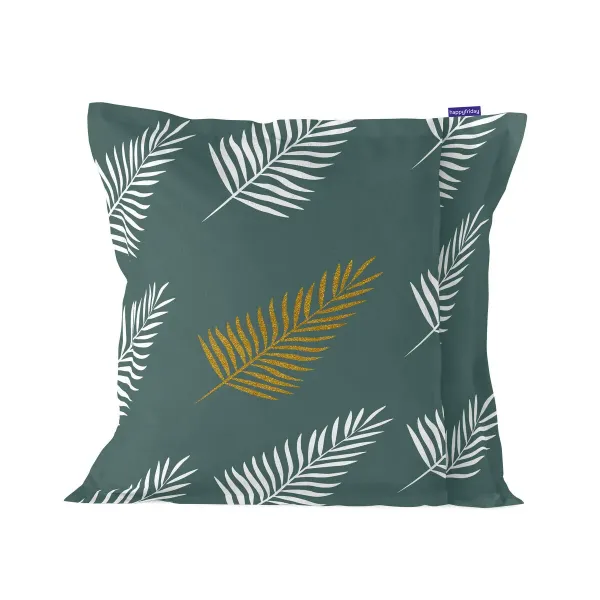 Cushion cover HappyFriday Blanc Foliage mint Multicolour 60 x 60 cm