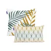 Cushion cover HappyFriday Blanc Foliage mint Multicolour 2 Pieces