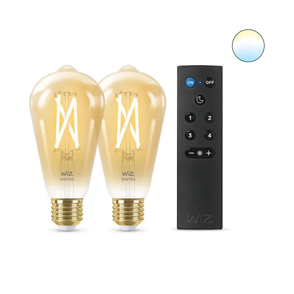 Gudra Spuldze Wiz ST64 E27 50 W Daudzkrāsains Bronza 7 W 640 lm (2 gb.)
