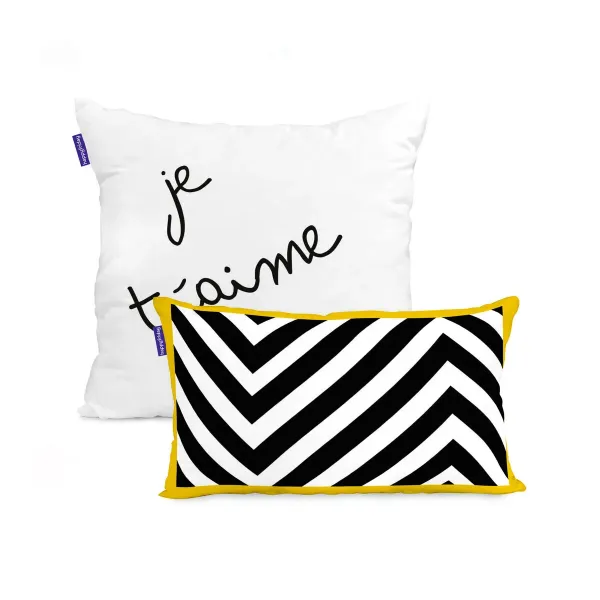 Cushion cover HappyFriday Blanc Star  Multicolour 2 Pieces