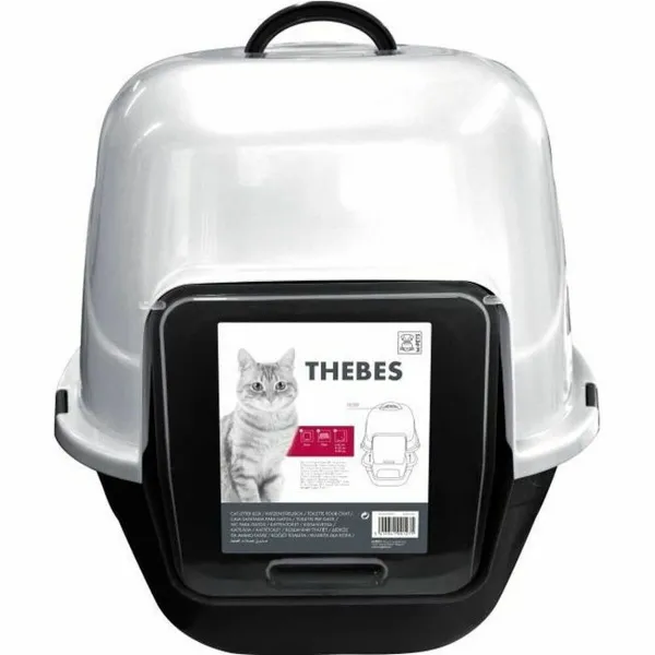 mājdzīvnieku transportēšanas būris MPETS 62 x 53 x 58 cm Balts Balts/Melns Plastmasa