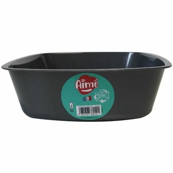 Kissan hiekkalaatikko Aimé Musta 43 x 31 x 10 cm Muovinen
