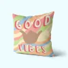 Cushion cover HappyFriday Aware Good vibes  Multicolour 50 x 50 cm 2 Pieces