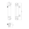 Two-handle Faucet Rousseau Volga 2 Grey Brass 15 cm Shower