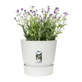 Puķu pods ar trauku Elho Greenville Ø 39 x 36,8 cm Apaļš Balts Plastmasa