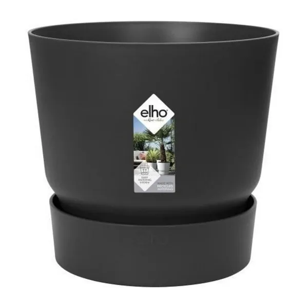 Stiklainis Elho Greenville Juoda Plastmasinis Apskritas Ø 40 cm Ø 39 x 36,8 cm
