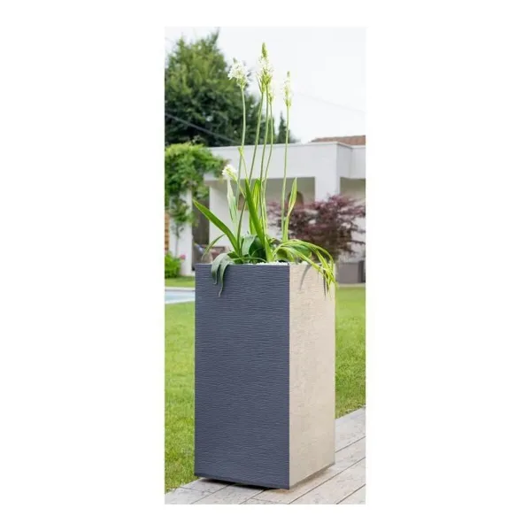 Pušķi EDA Graphit Pelēks Tumši pelēks Plastmasa Kvadrāta 39,5 x 39,5 x 80 cm