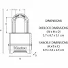 Kombinēšanas piekaramā atslēga Master Lock M178EURD Tērauds Cinks Melns