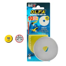 Leikkuulevy Olfa 45 X 0,3 MM 10 Kappaletta