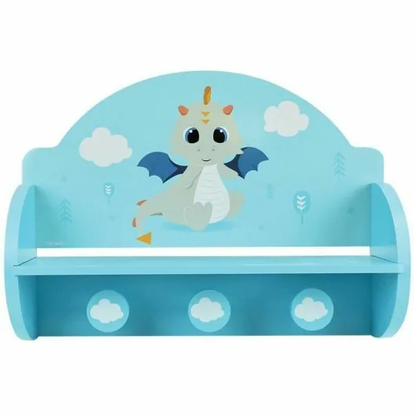 Uz sienas piestiprināts mēteļa pakaramais Fun House Zils Koks MDF (33 x 46 x 15 cm)