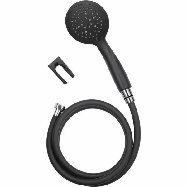 Dušas uzgalis ar galviņu ūdens virzīšanai Rousseau Combiflex Hebe Melns Melns matēts PVC ABS 150 cm 5 Pozīcijas