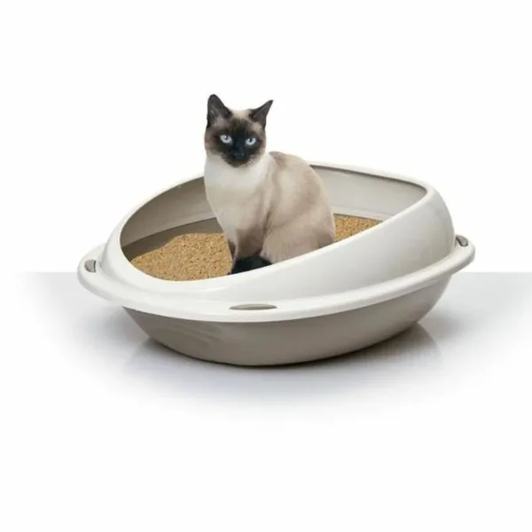 Kissan hiekkalaatikko Aimé 45 x 36 x 15,5 cm Beige Ruskeanharmaa Muovinen