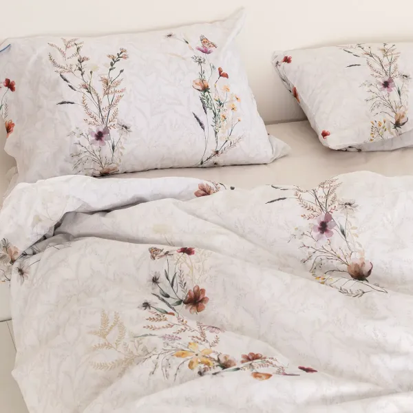 Nordic cover HappyFriday Wild flowers Multicolour 260 x 220 cm