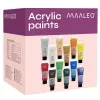 Akryylimaalit 12 kpl 100ml Maaleo 20424