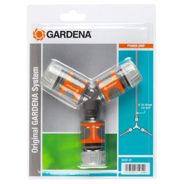 Šļūtenes savienotājs Gardena 18287-20 Ø 15 mm 1/2" Trīskāršs Apūdeņošanas sistēma