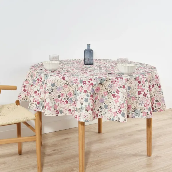 Stain-proof tablecloth Belum 0120-52 Multicolour Ø 180 cm Flowers