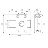 Iebūvējamā slēdzene Yale YV25BT-40 Tērauds Deuren Ø 23 mm
