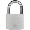 Key padlock Yale Brass Steel Rectangular Silver