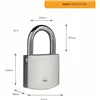 Key padlock Yale Brass Steel Rectangular Silver