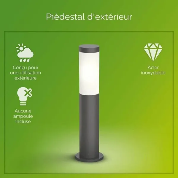Lamppu Philips Luminarias de exterior Antrasiitinharmaa E27 230 V 2700 K