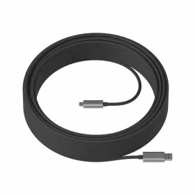 USB A uz USB C Kabelis Logitech 939-001799 Melns 10 m