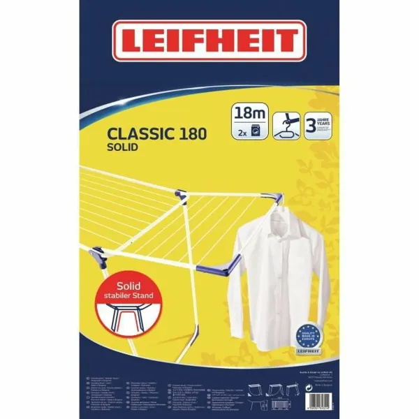 Сушилка Leifheit CLASSIC Solid 180 Белый Нейлон Сталь полипропилен 18 m