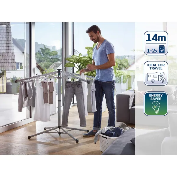 Apģērbu Žāvēšanas Aukla Leifheit LinoPop-Up 82500 Metāls 4 Kg