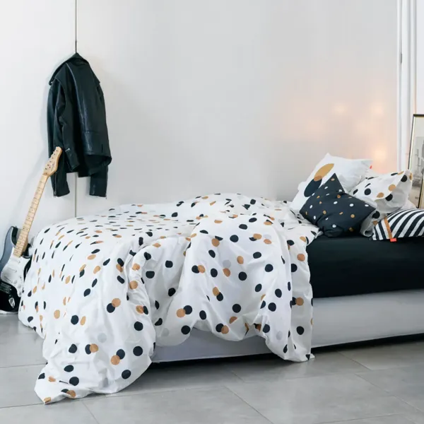 Nordic cover HappyFriday Blanc Golden dots Multicolour 240 x 220 cm