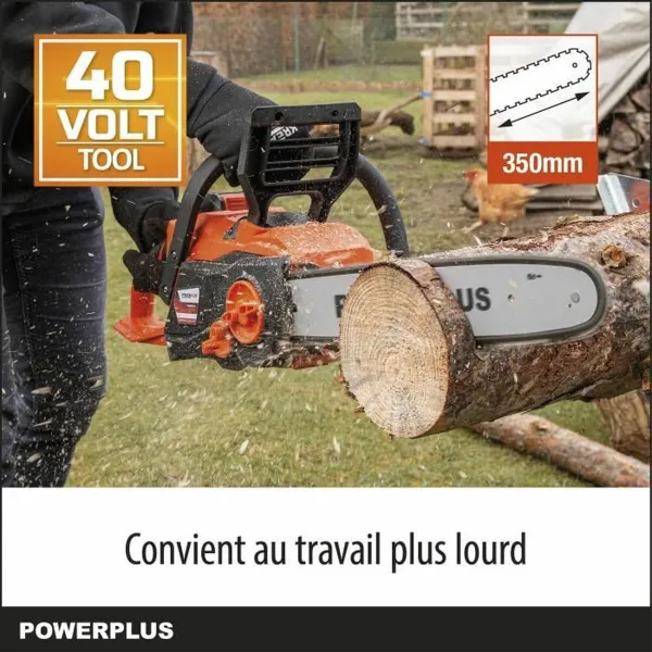 Аккумуляторная бензопила Powerplus 35 cm