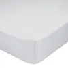 Fitted bottom sheet HappyFriday Basic White 105 x 200 x 32 cm