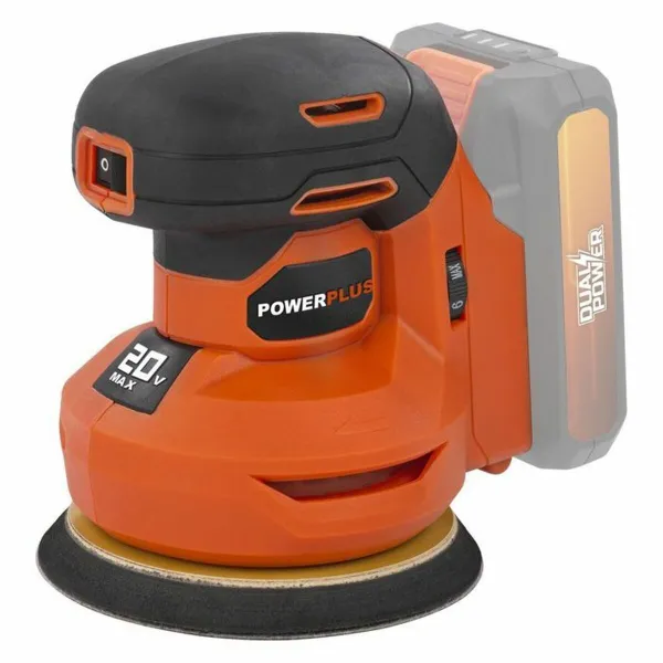 Nejauša slīpmašīna ar orbītu Powerplus Dual Power Powdp50400 + G80 20 V Ø 125 mm