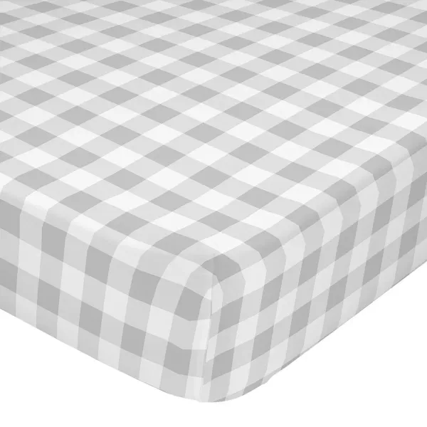 Fitted bottom sheet HappyFriday Basic Kids Grey 70 x 140 x 14 cm Gingham