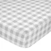 Fitted bottom sheet HappyFriday Basic Kids Grey 90 x 200 x 32 cm Gingham