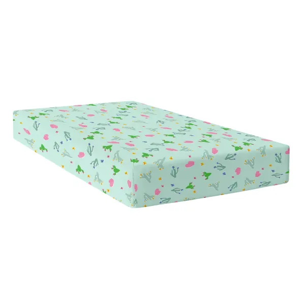 Fitted bottom sheet HappyFriday Moshi Moshi Cute Llamas Multicolour 105 x 200 x 32 cm