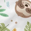 Fitted bottom sheet HappyFriday Moshi Moshi Happy Sloth Multicolour 90 x 200 x 32 cm