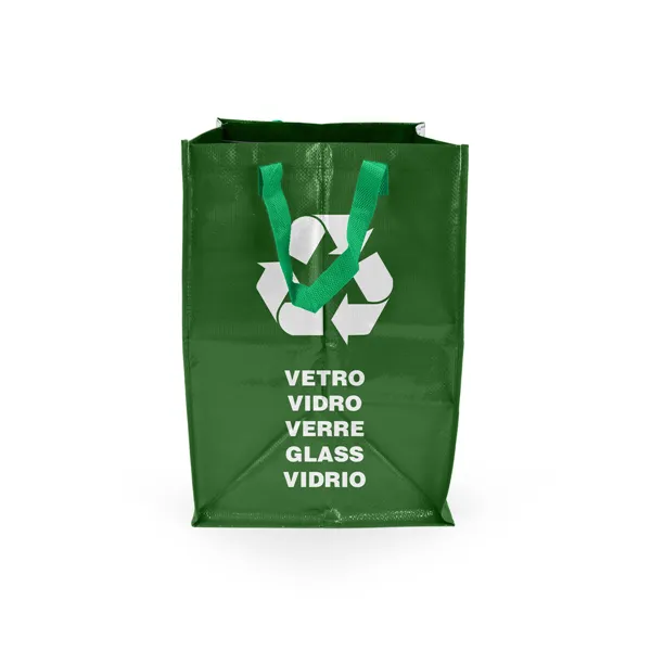 Recycling bag Confortime Green 31,5 x 44 x 32 cm Raffia