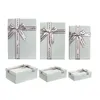 Set of decorative boxes Dark grey Cardboard Lasso 3 Pieces